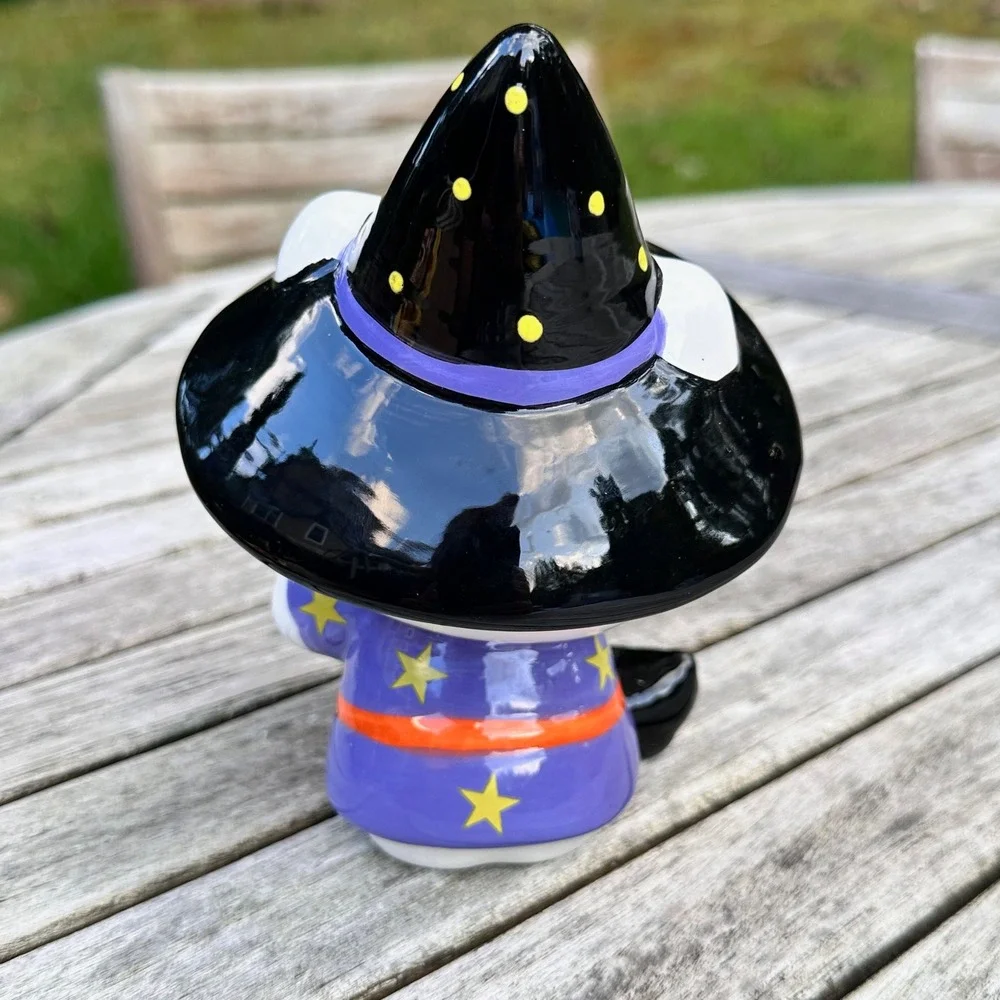 Blue Sky Sanrio Hello Kitty Halloween Witch Ceramic Figurine Pumpkin 2024 6.5